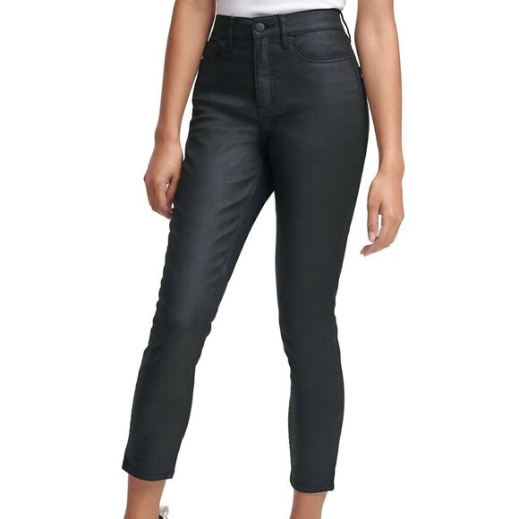 𝅺JR73 Calvin Klein Jeans Black High Rise Skinny Jeans Size 25 x 26 - Picture 1 of 1